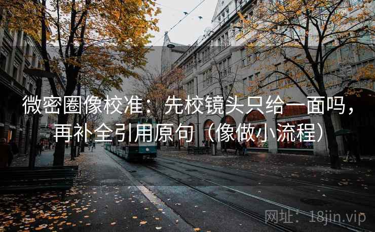 微密圈像校准：先校镜头只给一面吗，再补全引用原句（像做小流程）